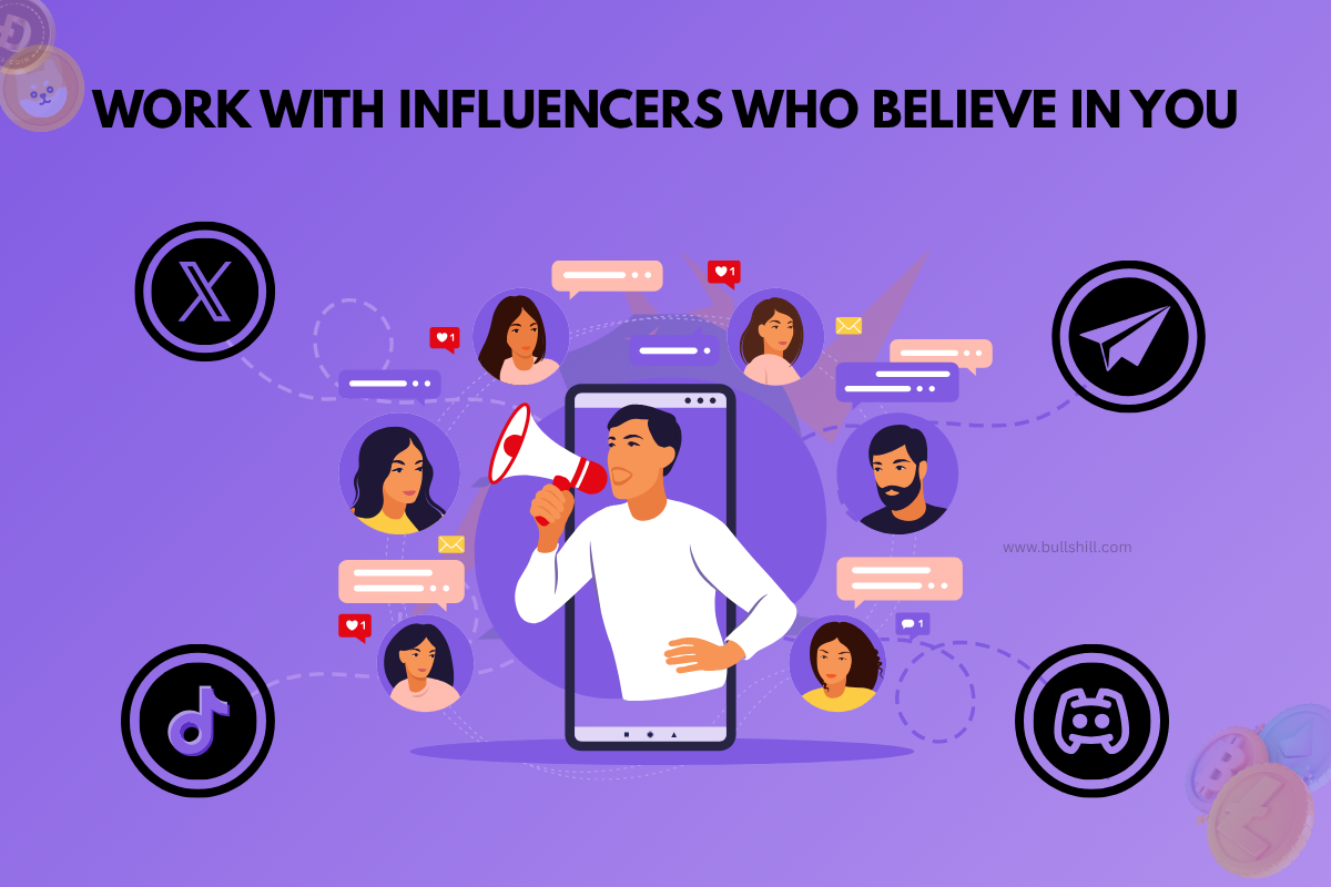 Crypto project working with influencers for marketing
