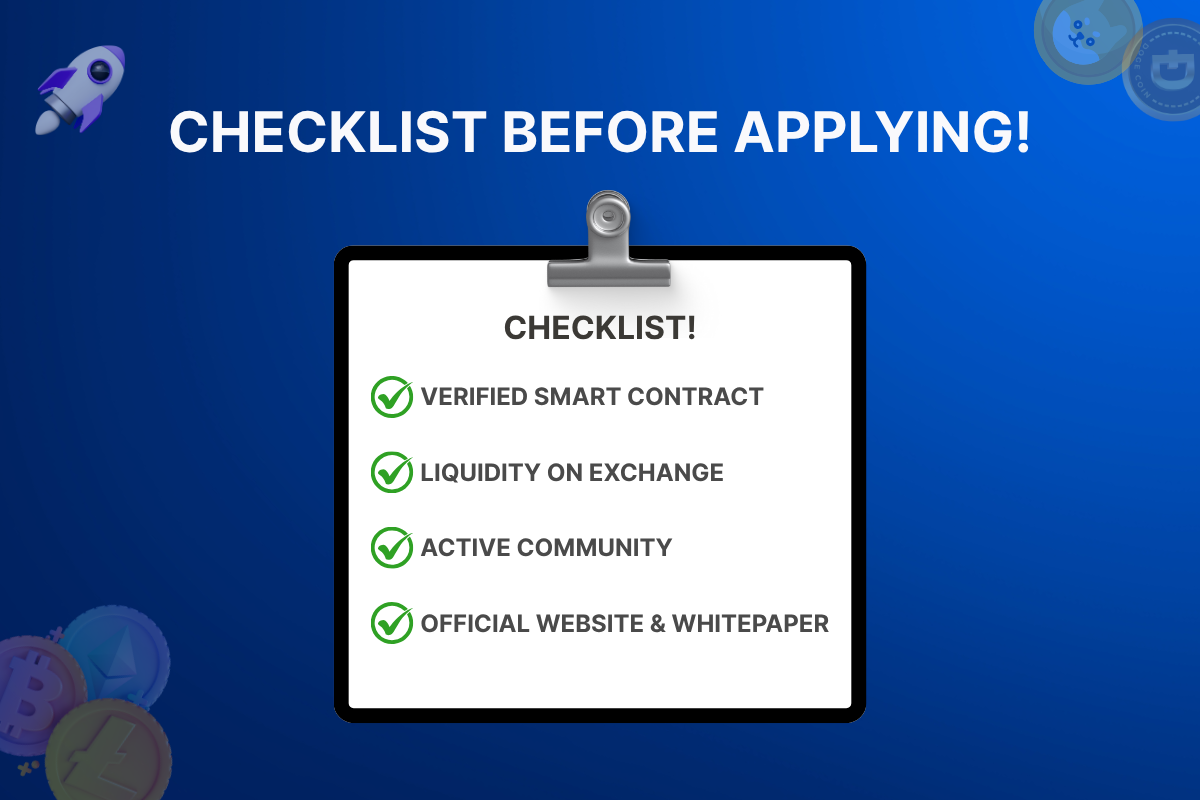 coinmarketcap-coingecko-listing-checklist-verified-token-website-community